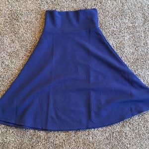 Solid navy blue lularoe azure skirt